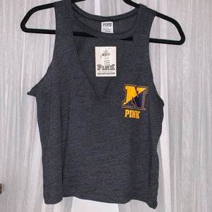 PINK Navy Midshipmen Choker Neck Muscle Tank - NWT